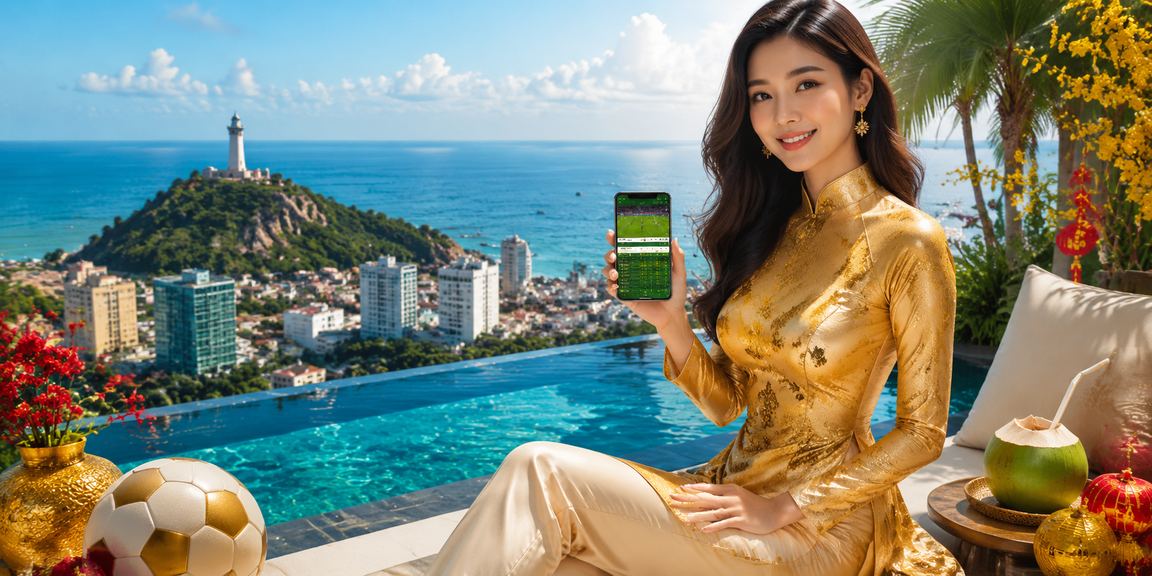 Người dùng tại Vũng Tàu sử dụng app t1200 với áo dài truyền thống